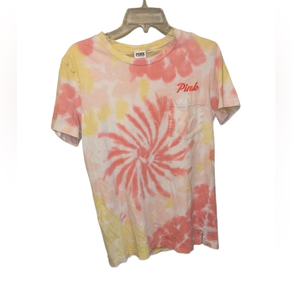 PINK Victoria's Secret Tops - Victoria’s Secret PINK tye-dye short sleeve shirt